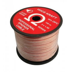 Przewód głośnikowy kabel CCA 2x1,50 mm 100m VOICE KRAFT